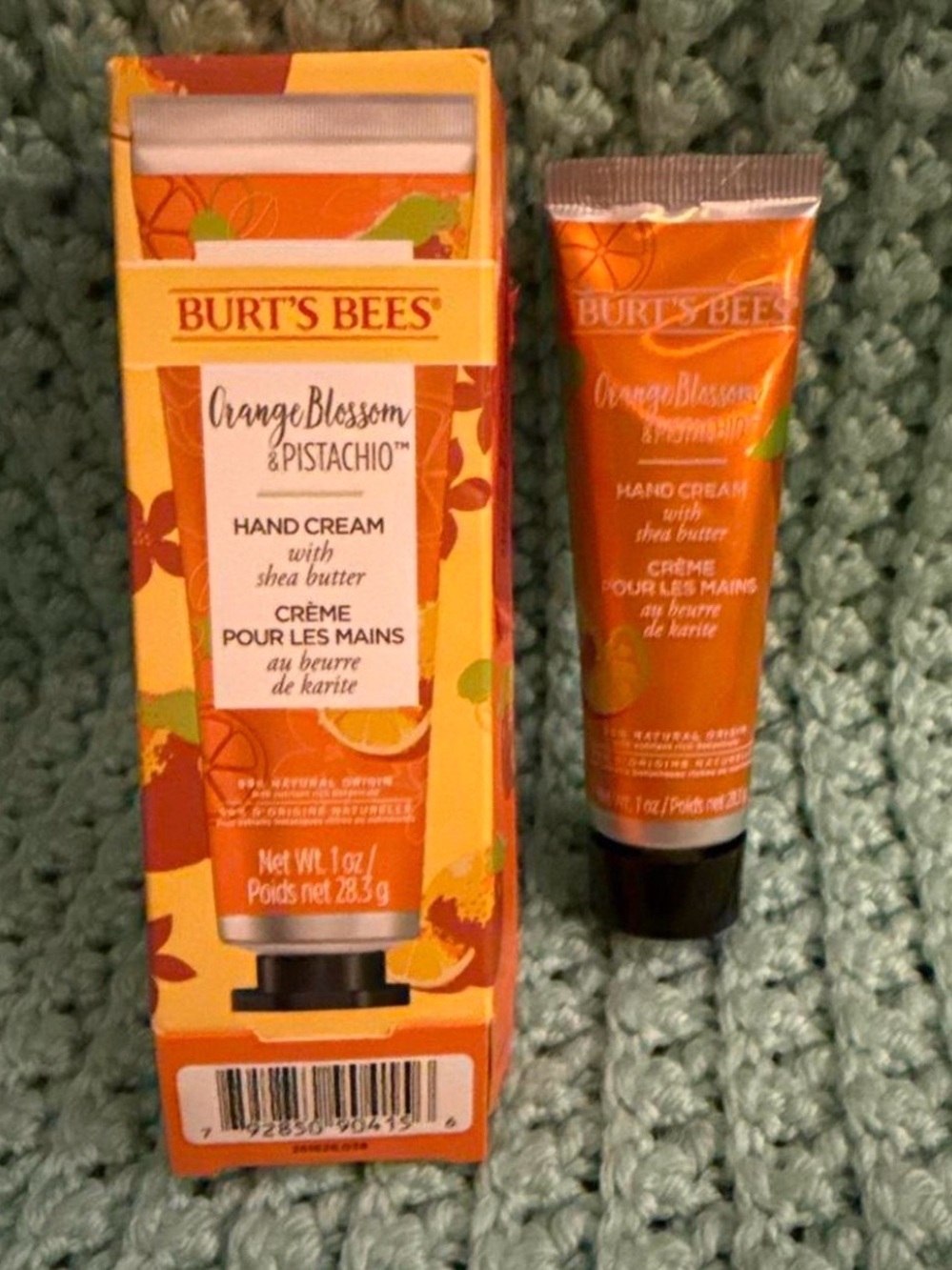 Burt's Bees Orange Blossom & Pistachio Hand Cream — Orange, Green